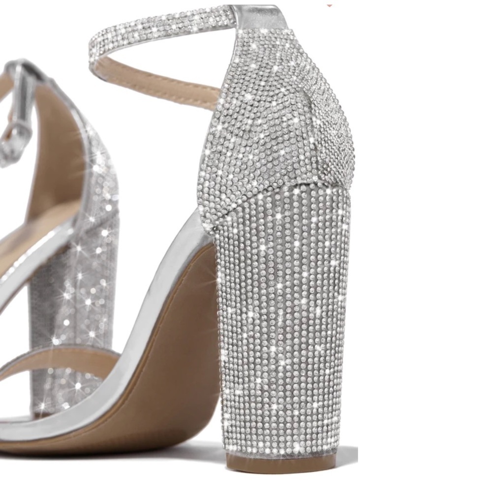 Embellished block heels 10M - Picture 4 of 4